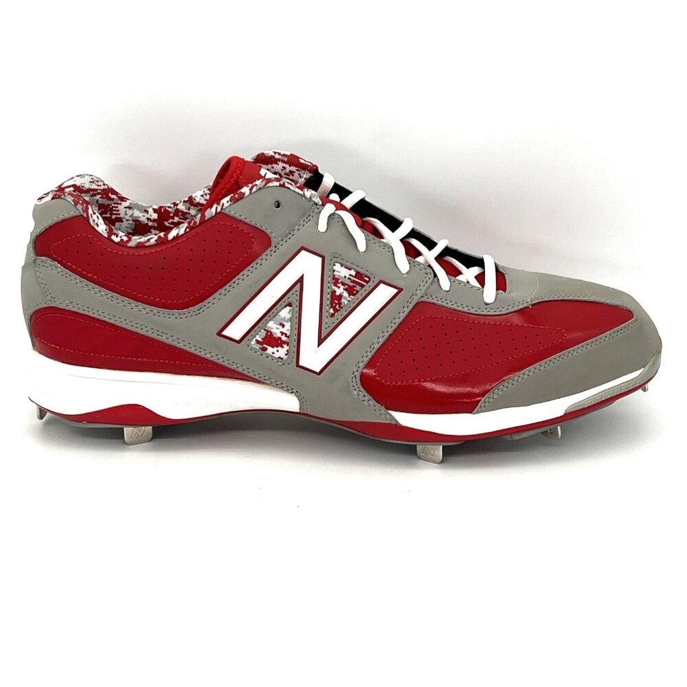 New Balance NB Baseball Cleats Men’s US Size 15 Abzorb 40/40 MB4040RG Red Gray - Picture 9 of 14